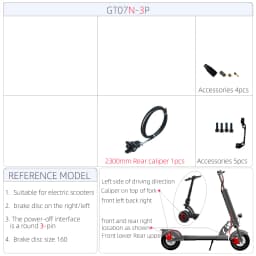 Goodtaste GT07N for Right Brake Disc Rear Caliper Base A 160 B 140 Hydraulic Lower Pump Electric Bike Custom Tubing Length