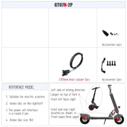 Goodtaste GT07N for Right Brake Disc Rear Caliper Base A 160 B 140 Hydraulic Lower Pump Electric Bike Custom Tubing Length