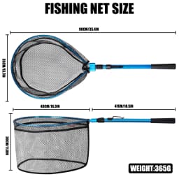 Ultralight 90x35cm Portable Foldable Fishing Net Fast Folding Fly Fishing Hand Nets Lightweight Landing Fish Casting Network