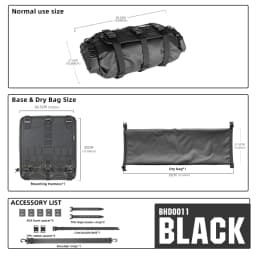 Rhinowalk Bicycle Handlebar Bag 8L-13L Waterproof Bike Front Tube Cycling Removable Dry Bag Mounts Set Fit Mtb Road Gravel Bike