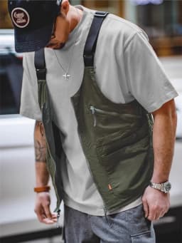 Loose Fashionable Pocket Vest Fishing Jacket Men's Outdoor Fapanese Workwear Functional American Vest Suspender Summer