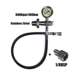 HPA Scuba HP Air Fill Station Refill Filling Connector Adapter DIN Big Gas Tank To Small Cylinder Bottle G5/8 Stainless Steel