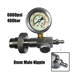 HPA Scuba HP Air Fill Station Refill Filling Connector Adapter DIN Big Gas Tank To Small Cylinder Bottle G5/8 Stainless Steel