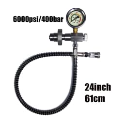 HPA Scuba HP Air Fill Station Refill Filling Connector Adapter DIN Big Gas Tank To Small Cylinder Bottle G5/8 Stainless Steel