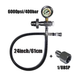 HPA Scuba HP Air Fill Station Refill Filling Connector Adapter DIN Big Gas Tank To Small Cylinder Bottle G5/8 Stainless Steel