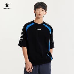 KELME Soccer Retro Culture Shirt Men's Trendy Fashion Short Sleeve Sports Casual Top