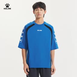 KELME Soccer Retro Culture Shirt Men's Trendy Fashion Short Sleeve Sports Casual Top
