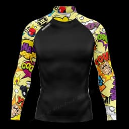 Hot Men's Surfing Shirt Sunset Camo Rashguard RIGHTTRACK For Surf Sportswear Beach UV Swimwear UPF50+ Fabric Clothes