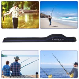 LIXADA Waterproof Fishing Rod Bag 1.3 m Fishing Pole Protective Pouch Hard Shell Fishing Tackle Storage Bag of Fishing Accessory
