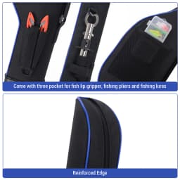 LIXADA Waterproof Fishing Rod Bag 1.3 m Fishing Pole Protective Pouch Hard Shell Fishing Tackle Storage Bag of Fishing Accessory