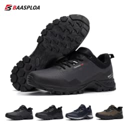 Baasploa Men Hiking Shoes New Outdoor Camping Resistant Waterproof Sneakers Male Casual Non-slip Wear-Resistant Walking Shoes