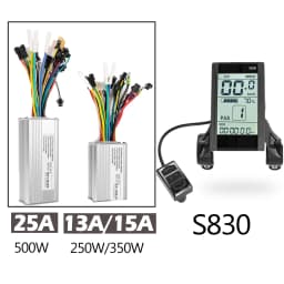 LCD S830 Display E-bike Accessories Parts Brushless Controller for E-Car E-Scooter Electric Bicycle Support USB Charging