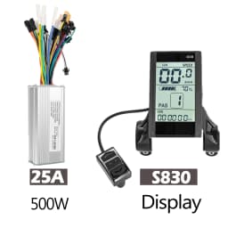 LCD S830 Display E-bike Accessories Parts Brushless Controller for E-Car E-Scooter Electric Bicycle Support USB Charging