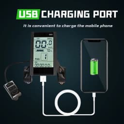 LCD S830 Display E-bike Accessories Parts Brushless Controller for E-Car E-Scooter Electric Bicycle Support USB Charging