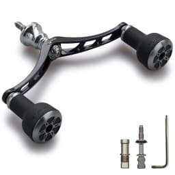 HEIGHTEN 98mm Spinning Reel Handle with TPE Knobs for Shimano Stradic Daiwa Airity Spinning Reel