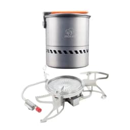 Bulin Outdoor Gas Stove Folding Cooking Furnace Camp Cookware Split Gas Furnace Stove for Camping Hiking Picnic with Pot