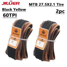 JILUER MTB Bicycle Tire 26x1.95 27.5x2.1 27.5x2.2 29x2.2-INCH MTB Bike Off-road Downhill Tire 60 TPI Yellow Bike Tire