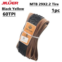JILUER MTB Bicycle Tire 26x1.95 27.5x2.1 27.5x2.2 29x2.2-INCH MTB Bike Off-road Downhill Tire 60 TPI Yellow Bike Tire
