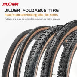 JILUER MTB Bicycle Tire 26x1.95 27.5x2.1 27.5x2.2 29x2.2-INCH MTB Bike Off-road Downhill Tire 60 TPI Yellow Bike Tire