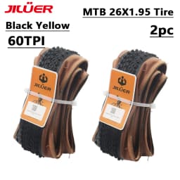 JILUER MTB Bicycle Tire 26x1.95 27.5x2.1 27.5x2.2 29x2.2-INCH MTB Bike Off-road Downhill Tire 60 TPI Yellow Bike Tire