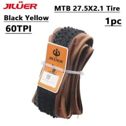 JILUER MTB Bicycle Tire 26x1.95 27.5x2.1 27.5x2.2 29x2.2-INCH MTB Bike Off-road Downhill Tire 60 TPI Yellow Bike Tire