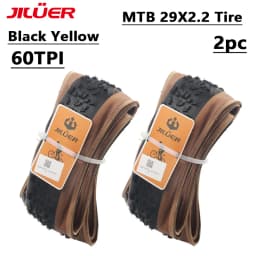 JILUER MTB Bicycle Tire 26x1.95 27.5x2.1 27.5x2.2 29x2.2-INCH MTB Bike Off-road Downhill Tire 60 TPI Yellow Bike Tire