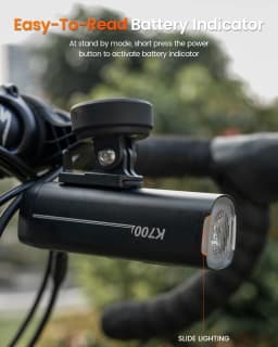 Ravemen LED Bike Front Light Bicycle Headlight Rechargeable K700+AUB01 Mount Auto On-off Smart Daytime Riding Mode Waterproof