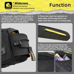 Rhinowalk Bike Top Tube Bag 1.2L/2.1L Water-Resistant Cycling Storage Luggage For MTB&Road Bike Packing Fit Larger Frame Length