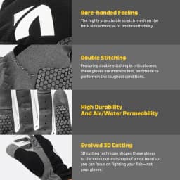 Noeby Fishing Gloves Non-slip Full Finger Cut Resistant Outdoor Anti-UV Casting Jigging Fishing Gloves Men Women Sport Tackle