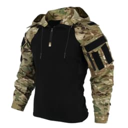 Outdoor Uniform Tactical Suits Wear Resistant T-Shirt Hood Pants Men Clothes Combat Shirts Airsoft Paintball Hunting Clothing