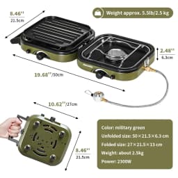 Naturehike Dual Fire Folding Gas Stove Outdoor Portable Picnic Equipment Camping Cookware NH22RJ003