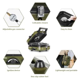 Naturehike Dual Fire Folding Gas Stove Outdoor Portable Picnic Equipment Camping Cookware NH22RJ003