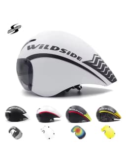 Wildside Aero TT Road Bicycle Helmet Racing Cycling Sports Triathlon TT Ultralight Bike Safety Helmet Goggles Bike accessories