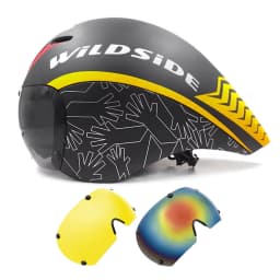 Wildside Aero TT Road Bicycle Helmet Racing Cycling Sports Triathlon TT Ultralight Bike Safety Helmet Goggles Bike accessories