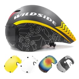 Wildside Aero TT Road Bicycle Helmet Racing Cycling Sports Triathlon TT Ultralight Bike Safety Helmet Goggles Bike accessories