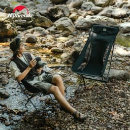 Naturehike L04 Camping Moon Chair Folding Lightweight Garden Chair Waterproof Durable Outdoor Fishing Picnic Travel Relax Chair