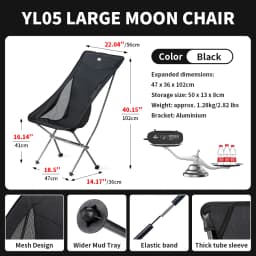 Naturehike L04 Camping Moon Chair Folding Lightweight Garden Chair Waterproof Durable Outdoor Fishing Picnic Travel Relax Chair
