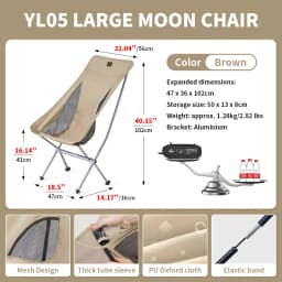 Naturehike L04 Camping Moon Chair Folding Lightweight Garden Chair Waterproof Durable Outdoor Fishing Picnic Travel Relax Chair