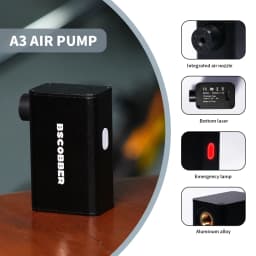 BSCOBBER Bike Accessories Electric Portable Air Pump Tyre Inflator Emergency Lamp 100PSI MTB Road Bike Powerbank