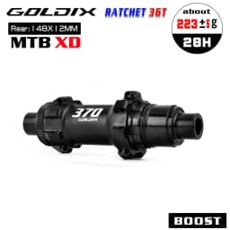 GOLDIX M370 MTB Hub Ratchet 36T 28 Hole Center Lock Disc Brake Straight Pull MTB Hub Thru/QR 148mm 141mm for SHIMANO SRAM