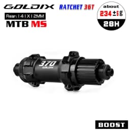 GOLDIX M370 MTB Hub Ratchet 36T 28 Hole Center Lock Disc Brake Straight Pull MTB Hub Thru/QR 148mm 141mm for SHIMANO SRAM