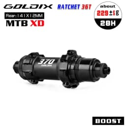 GOLDIX M370 MTB Hub Ratchet 36T 28 Hole Center Lock Disc Brake Straight Pull MTB Hub Thru/QR 148mm 141mm for SHIMANO SRAM