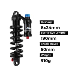 BOLANY Mountain Bike Rear Absorber 550lbs Spring Suspension Motorcycle Shock DH MTB Bicycle Rear Shock 190/210/230/240/250/265mm
