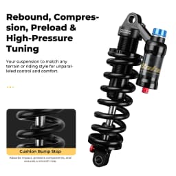 BOLANY Mountain Bike Rear Absorber 550lbs Spring Suspension Motorcycle Shock DH MTB Bicycle Rear Shock 190/210/230/240/250/265mm