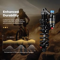 BOLANY Mountain Bike Rear Absorber 550lbs Spring Suspension Motorcycle Shock DH MTB Bicycle Rear Shock 190/210/230/240/250/265mm