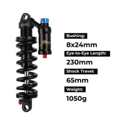 BOLANY Mountain Bike Rear Absorber 550lbs Spring Suspension Motorcycle Shock DH MTB Bicycle Rear Shock 190/210/230/240/250/265mm