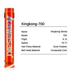 Kawasaki KING KONG 700/500 Badminton Shuttlecock Feather Special Technology Durable shuttle badminton K700 K500