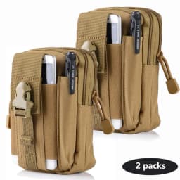 MuqiNush Tactical Phone Bag Universal EDC Waist Bag Equipment Small Tools Pocket for Outdoor Men's and Phone Leather Cases