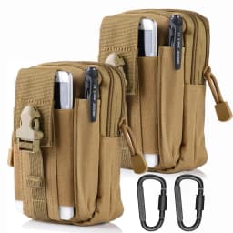 MuqiNush Tactical Phone Bag Universal EDC Waist Bag Equipment Small Tools Pocket for Outdoor Men's and Phone Leather Cases