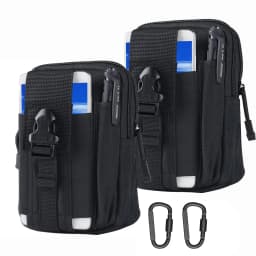 MuqiNush Tactical Phone Bag Universal EDC Waist Bag Equipment Small Tools Pocket for Outdoor Men's and Phone Leather Cases